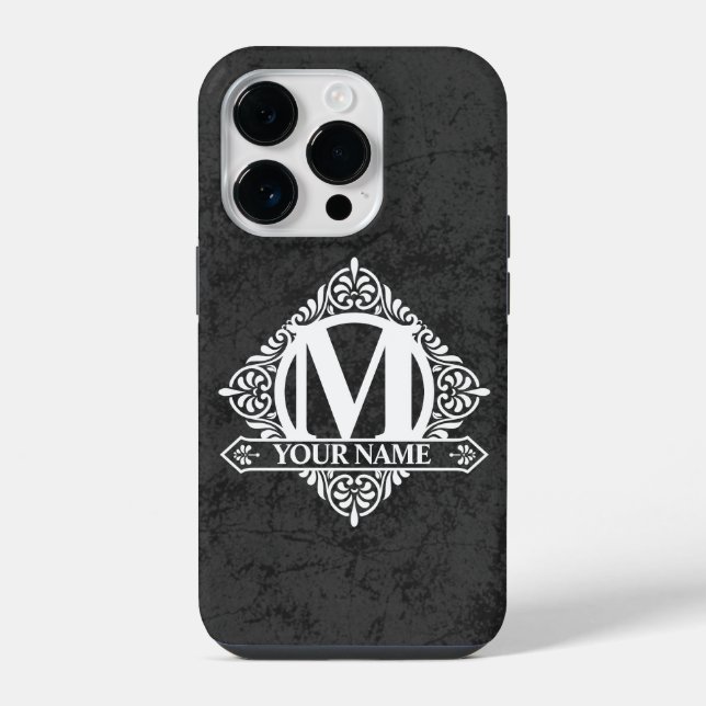 Coque iPhone Étui iPhone Case-Mate avec motif de monogramme orn (Verso)
