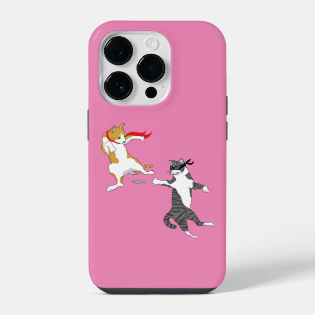 Coque iPhone Étui iPhone Case-Mate Combat de chats (Verso)