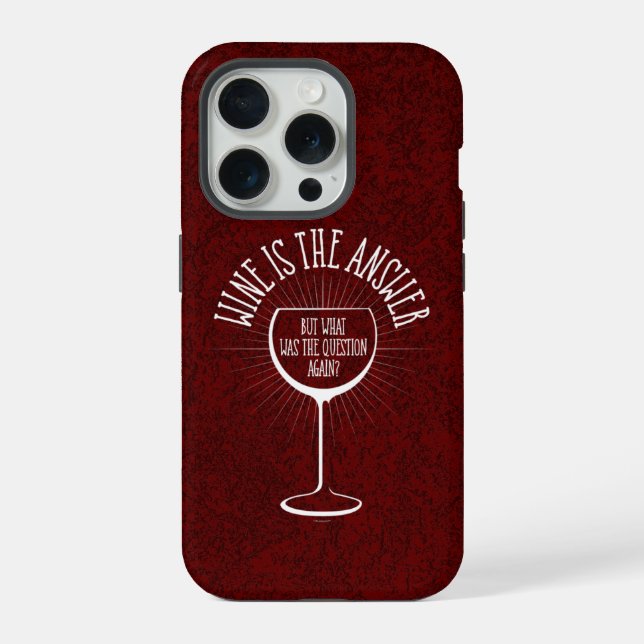 Coque iPhone Étui iPhone Case-Mate Wine Is The Answer (Verso)