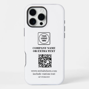 Coque iPhone 16 Pro Max Étui iPhone Code QR Logo Entreprise Moderne Promo