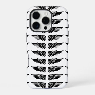 Coque iPhone 16 Pro Étui iPhone Custom Eagle Wing Noir et Blanc