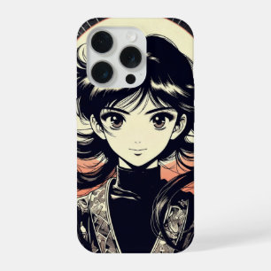Étui iPhone Fille d'Anime Rétro Manga Vintage