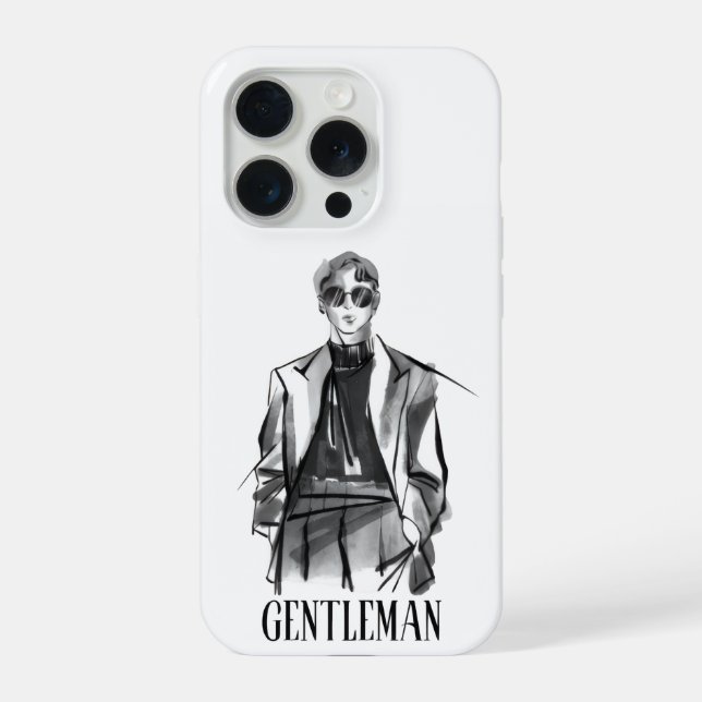 Coque iPhone Étui iPhone Gentleman esthétique (Verso)