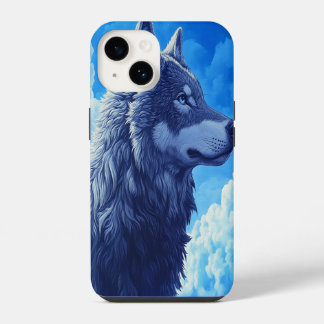 Coque Pour iPhone 14 Étui iPhone 🐺 Hurlement Lunaire