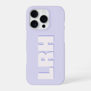 Coque iPhone 16 Pro Étui iPhone minimaliste au lilas moderne avec mono