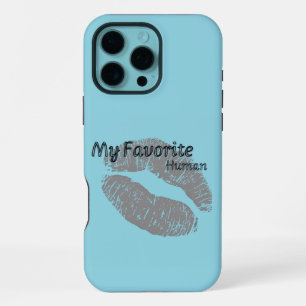 Coque iPhone 16 Pro Max Étui iPhone Mon Humain Préféré – Art des Lèvres Ro