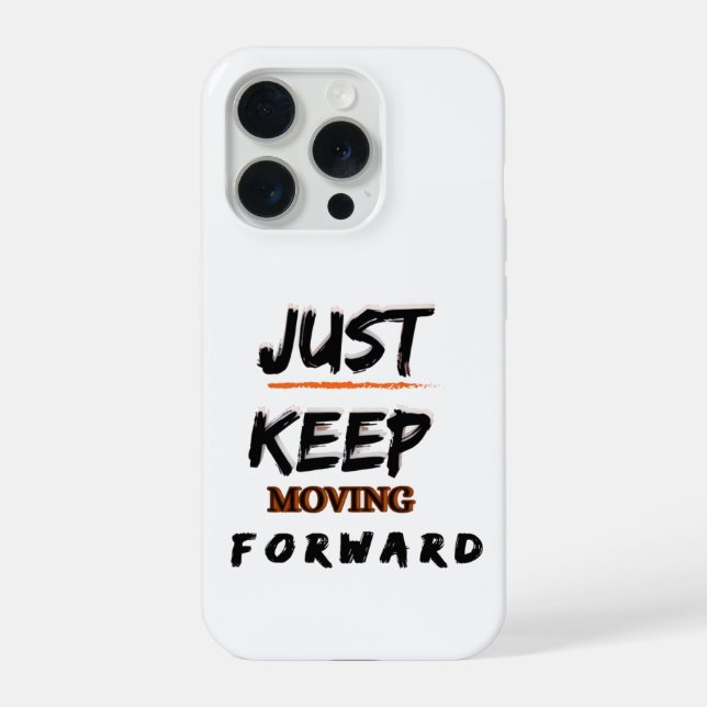 Coque iPhone Étui iPhone Motivant 'Continuez D'Avancer' (Verso)