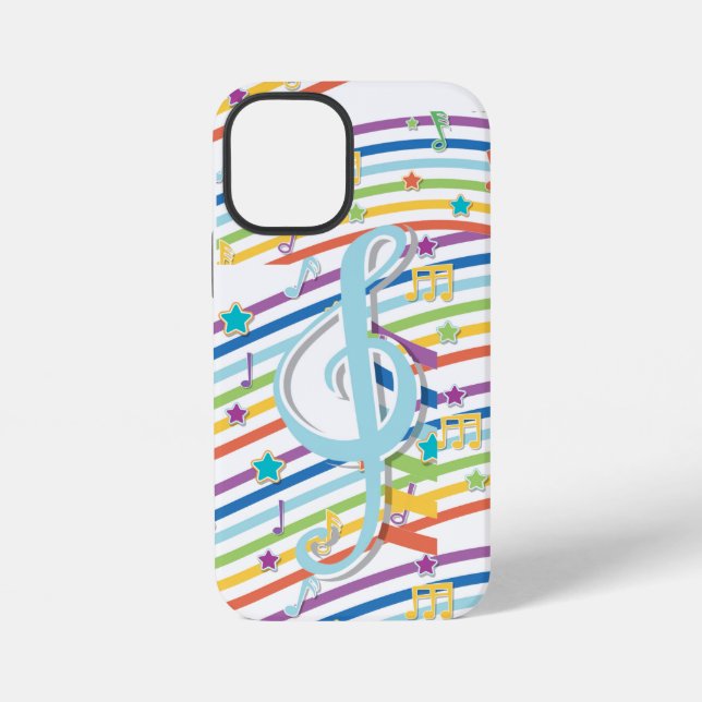 Coque iPhone Étui iPhone Notes de Musique (Verso)