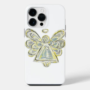 Coque Pour Pour iPhone 14 Pro Max Étui iPhone personnalisé Art Ange Gardien Blanc