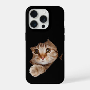 Étui iPhone personnalisé avec chat mignon et duvet