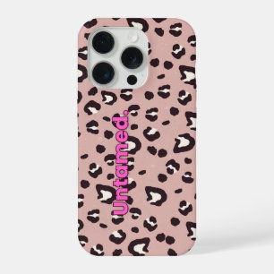 Étui mobile imprimé animal rose