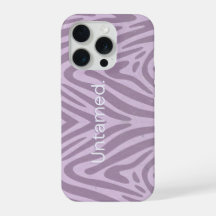 Étui mobile violet à motif zèbre