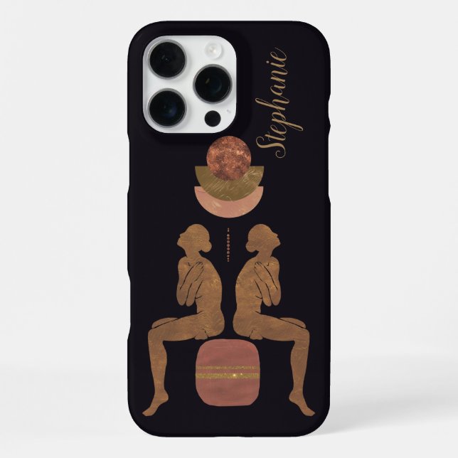 Coque iPhone Étui Monogramme Équilibre Céleste (Verso)