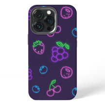 Étui Neon Berry Pattern pour iPhone 13 Pro