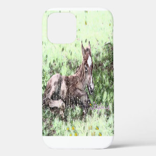 Coque iPhone 12 Étui pour iPhone 12 Poulain couché