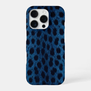 Coque iPhone 16 Pro Étui pour iPhone 16 Pro Max guépard bleu
