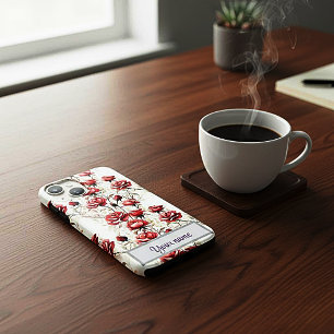 Coque Pour iPhone 14 Étui pour iPhone à motif aquarelle de rose rouge v