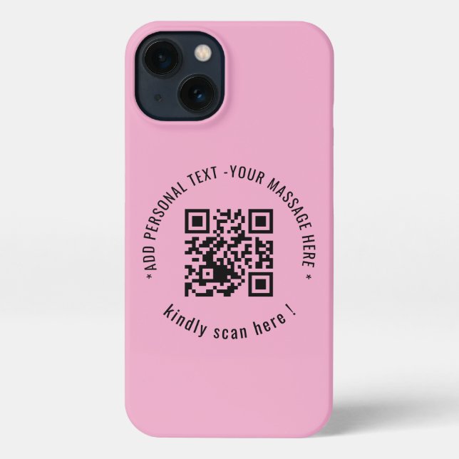 Coque iPhone Étui pour iPhone avec code QR personnalisé et info (Verso)