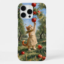 Étui pour téléphone Marron Autumn Apple Tree Kitte