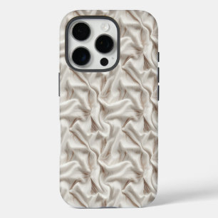 Coque iPhone 16 Pro Étui robuste pour iPhone en tissu ivoire neutre