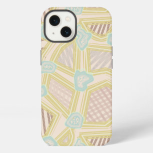 Etui iPhone 13 Étui Téléphone Abstrait Géométrique Pastel Moderne