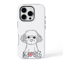 Étui téléphone avec amour pour Caniche