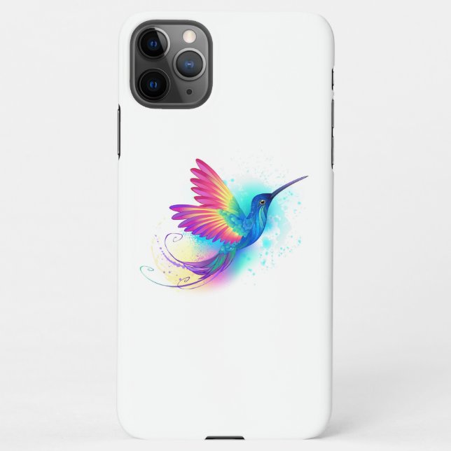 Coque iPhone Exotic Rainbow Hummingbird (Dos)