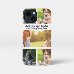 Etui iPhone 13 Mini Faites votre propre collage photo et texte