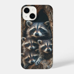Coque Pour iPhone 14 Famille Racoon