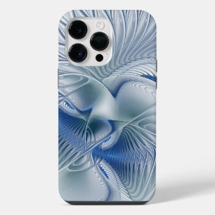 Coque Pour Pour iPhone 14 Pro Max Fantaisie dynamique Abstrait Tons bleus Art fracta