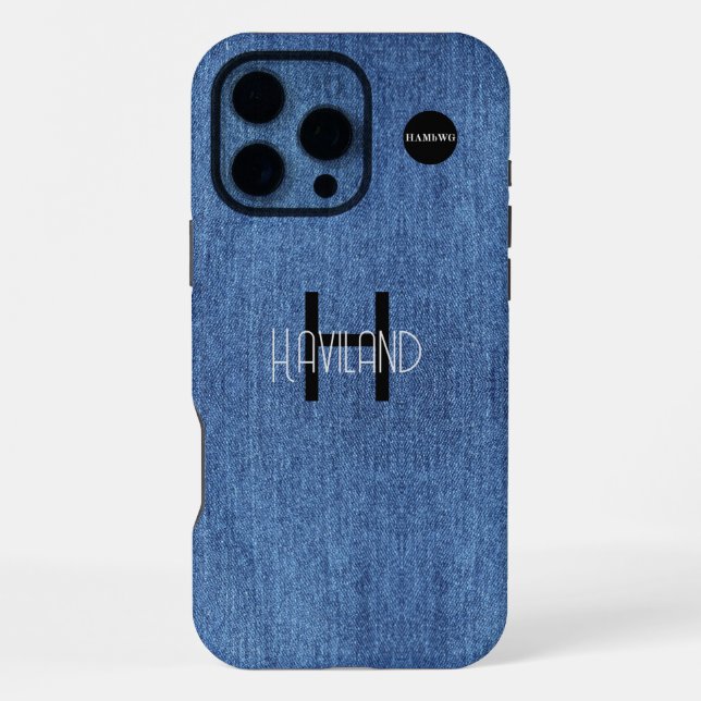 Coque iPhone Faux Denim Conception Cellulaire Boîtier de téléph (Verso)