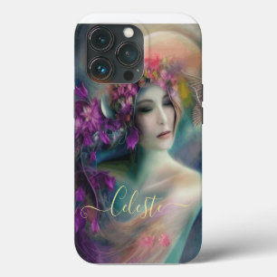 Etui iPhone 13 Pro Fée Dans Le Jardin De Fleurs Aquarelle
