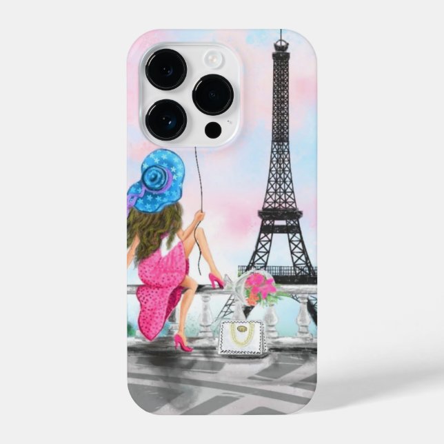 Coque iPhone Femme À Paris Tour Eiffel (Verso)