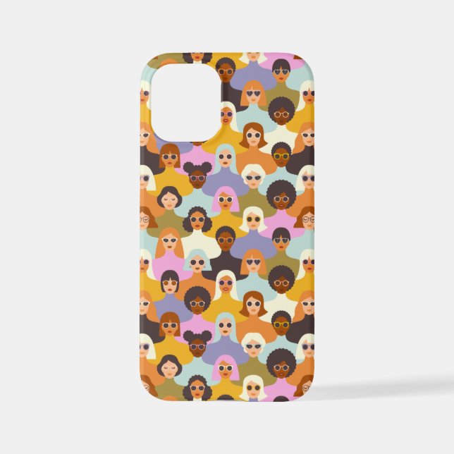 Coque iPhone Femmes rétrogrades du Motif mondial (Verso)
