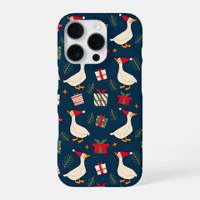 Coque iPhone Festive Goose Christmas – Funny Holiday Gag Gift  (Verso)