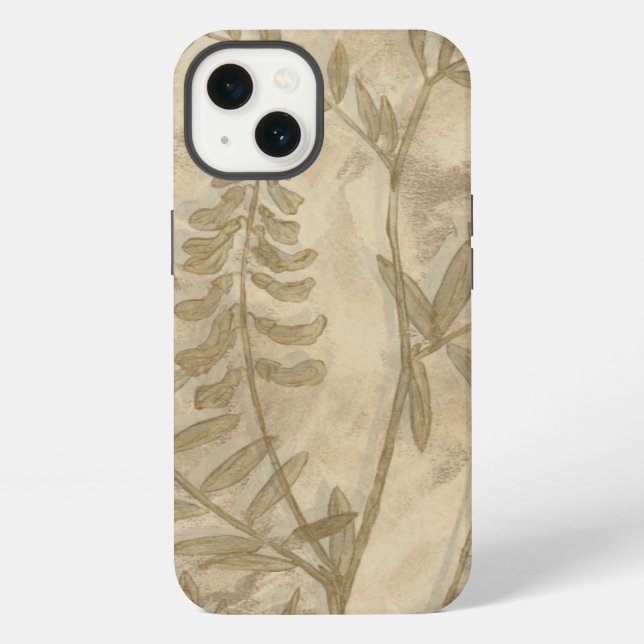 Coque iPhone Feuillage doré I (Verso)