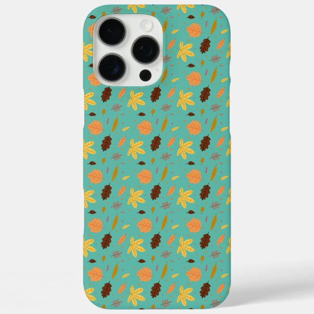 Coque iPhone Feuille Bleu Clair (Verso)