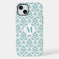 Feuille Damask Motif Turquoise (personnalisé)