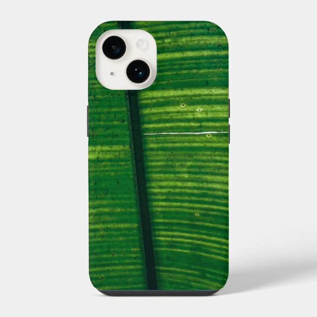 Coque iPhone Feuille verte avec détails du Costa Rica (Verso)