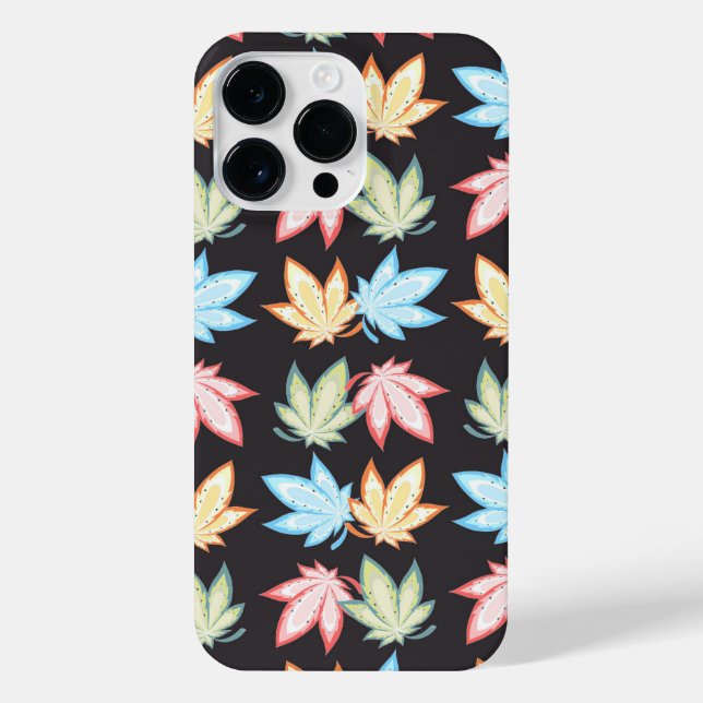 Coque iPhone Feuilles d'automne colorées (Verso)