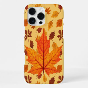 Coque iPhone 16 Pro Max Feuilles d'automne dorées