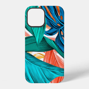 Coque iPhone 12 Feuilles été tropical exotique