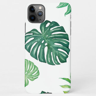 Coque iPhone 11Pro Max Feuilles tropicaux pour les cas téléphoniques