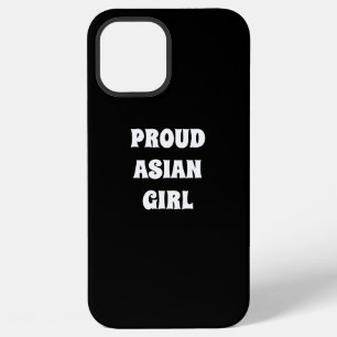 Coque iPhone 12 Pro Max Fière Fille Asiatique, noir blanc