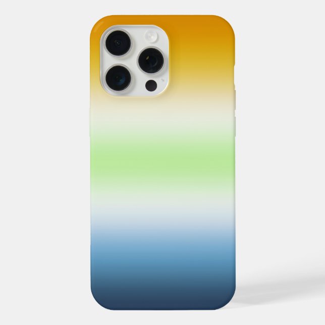 Coque iPhone Fierté Agender AroAce Gradient (Verso)