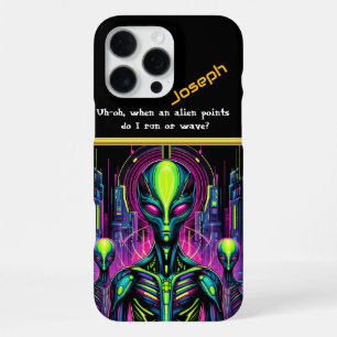 Coque iPhone 16 Pro Max Figure extra-terrestre énigmatique se dresse