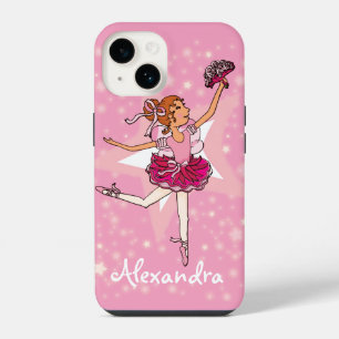 Coque Pour iPhone 14 Fille ballerine danseuse rose nom