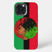 Fille noire panafricaine femme rouge vert fierté a