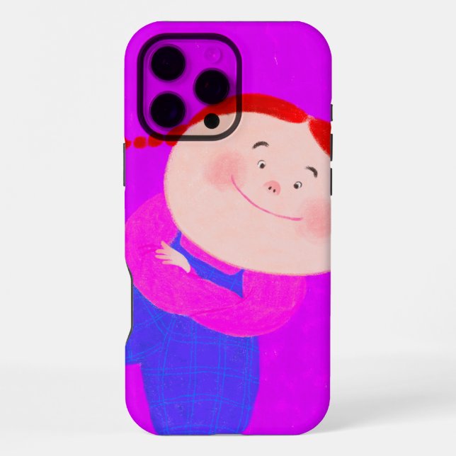 Coque iPhone fille rose (Verso)