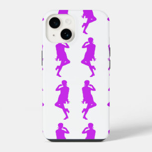 Coque Pour iPhone 14 Filles GoGo Mod Gras Violet